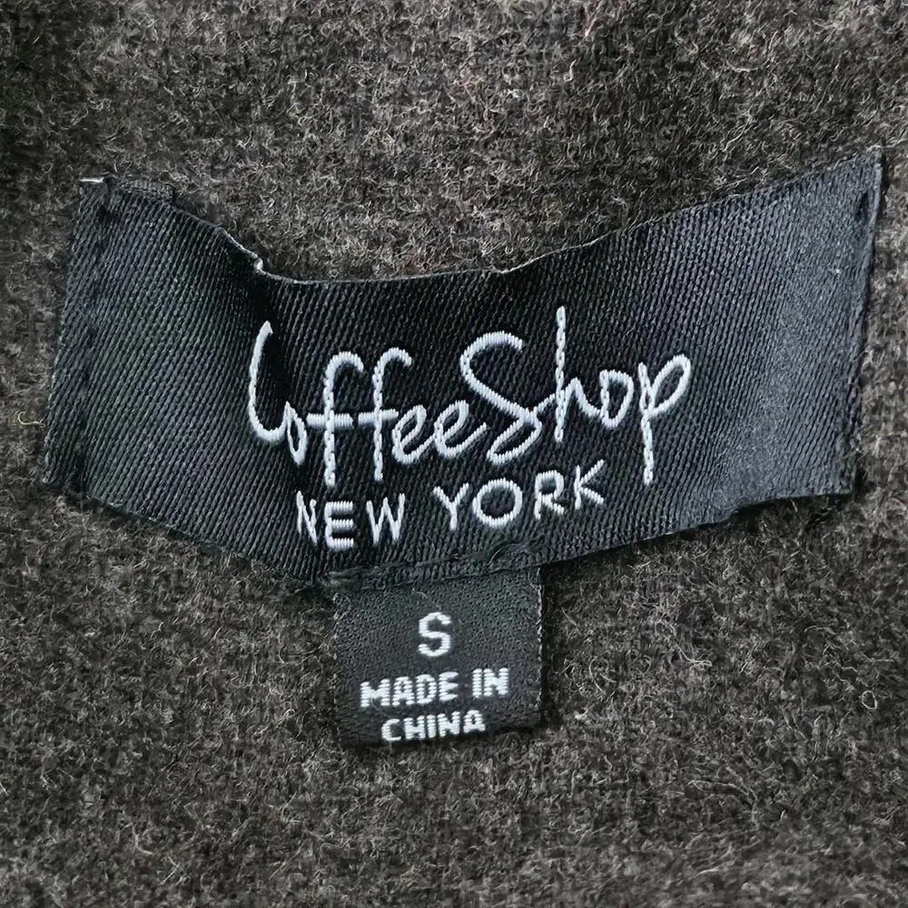 2/$50 NWOT Coffeeshop NY Twilight Plum Wool Blend Coat w/ Faux Fur Hood Size S - Picture 6 of 8